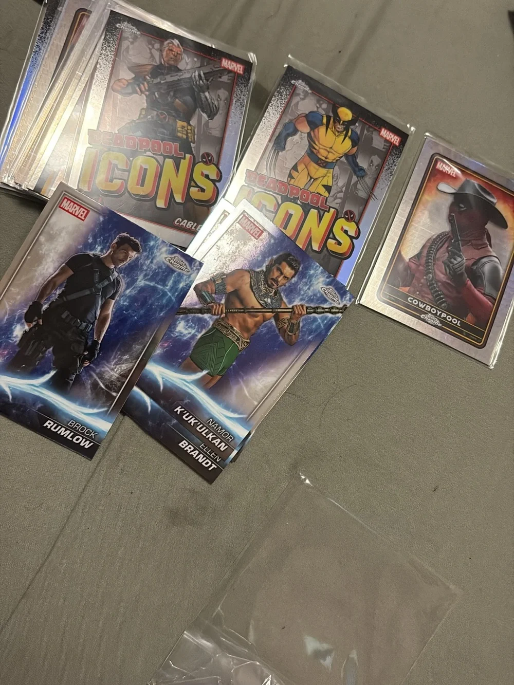 Marvel Deadpool Card Lot with Silver Foil and Red Accents